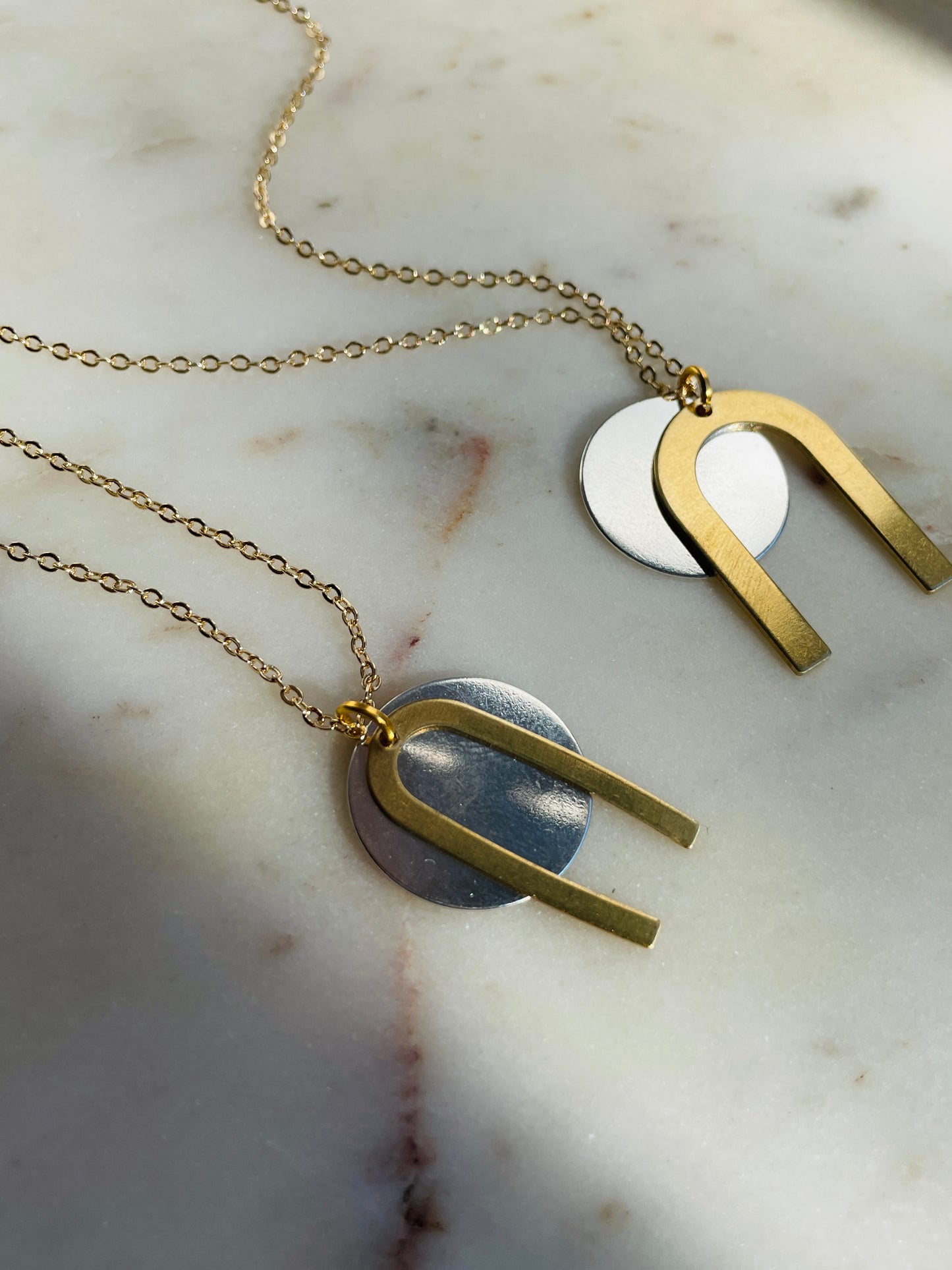 Silver Brass Necklace Medium