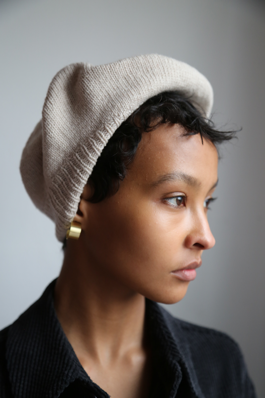 Merino Beret, Almond White