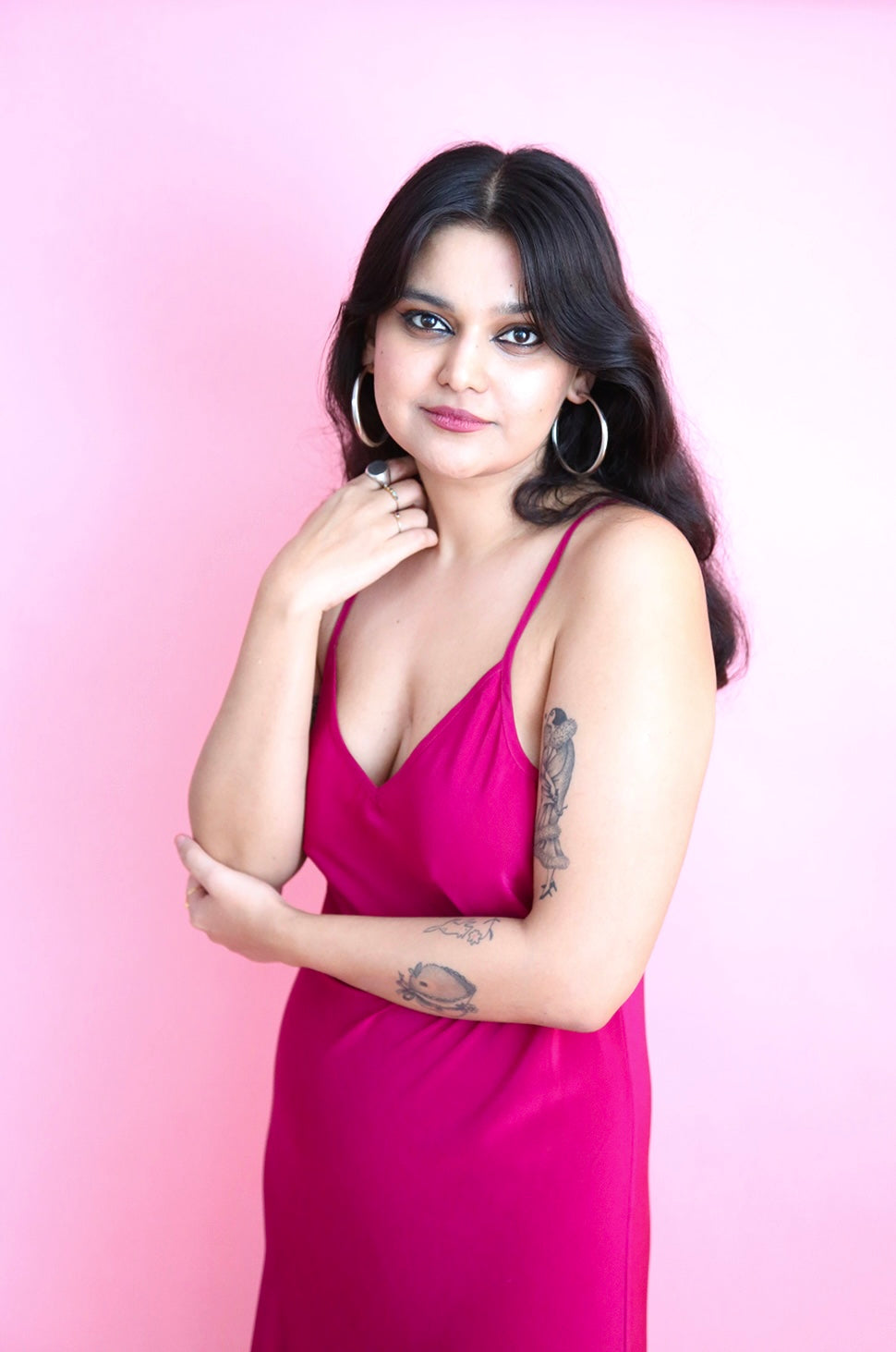 Pre-order: Iva Pink Silk Crepe Slip Dress