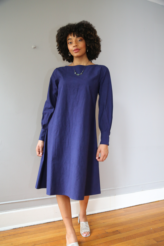 Ave Boat Dress in Blue Depth