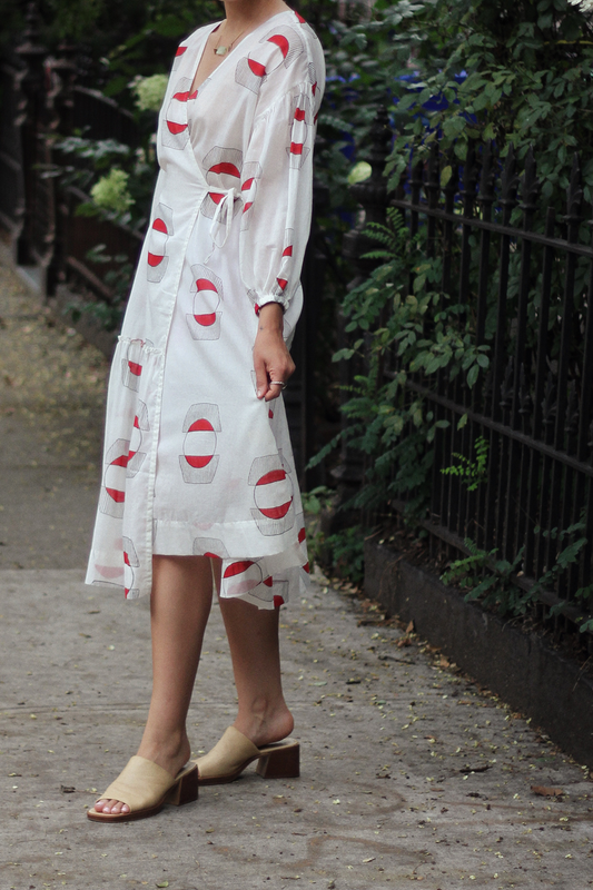 Veena Wrap Dress in Lantern