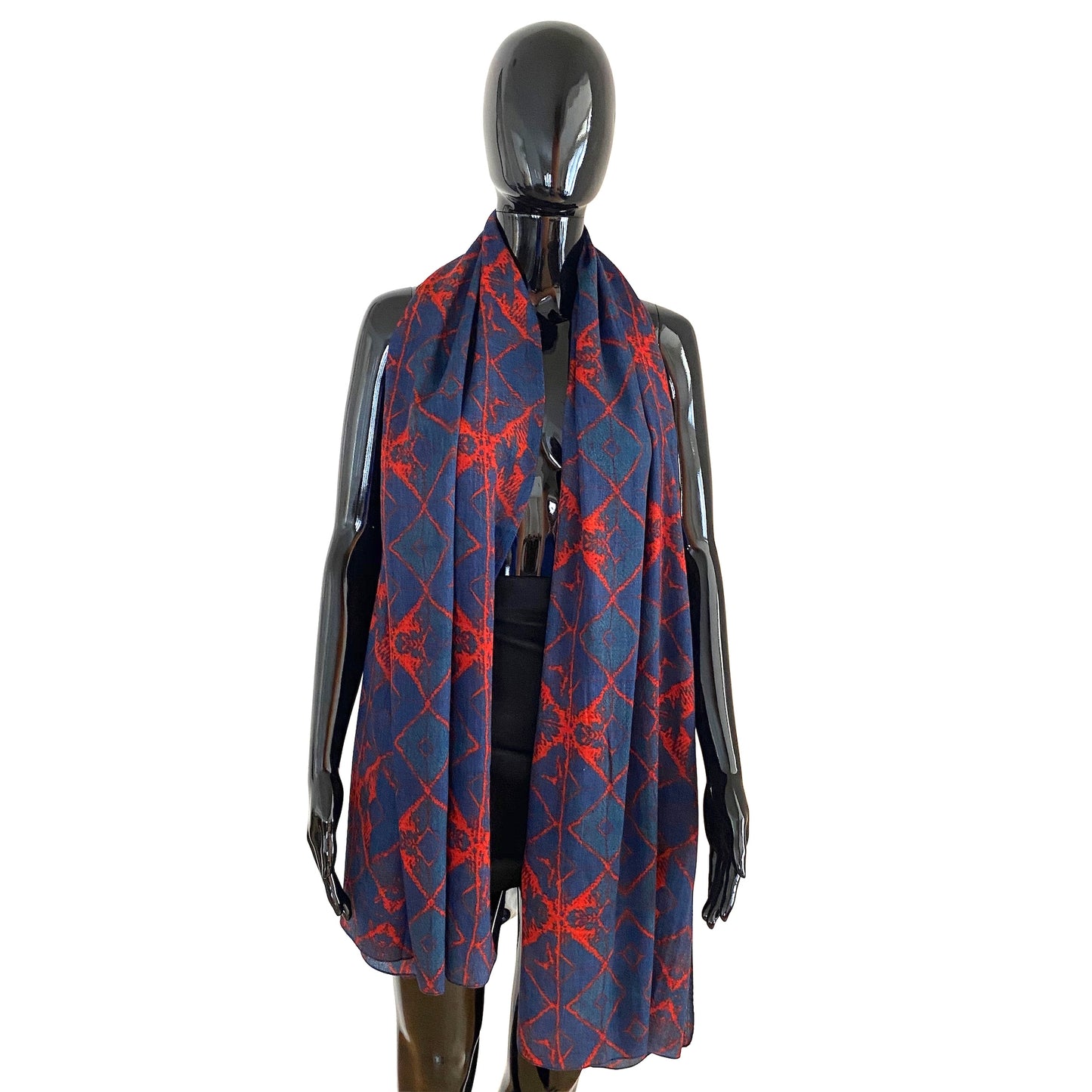 Wool and Silk Stole in Poppy