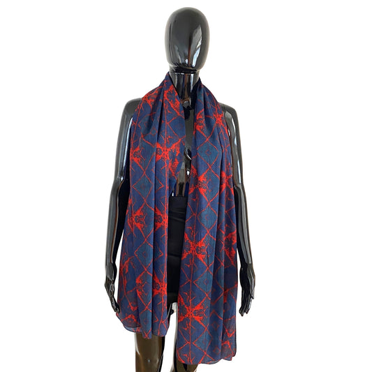 Wool and Silk Stole in Poppy