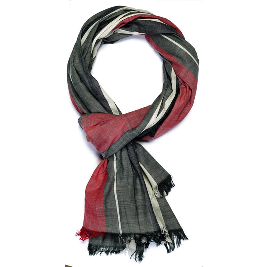 Westside Grey Scarf in Fire