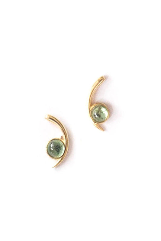 Tourmaline Cove Studs Gold