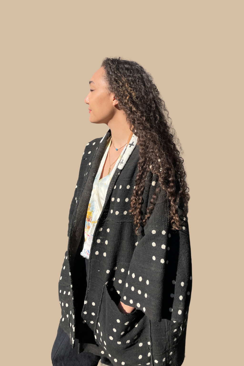 Harbor Jacket, Mudcloth - Black Stars