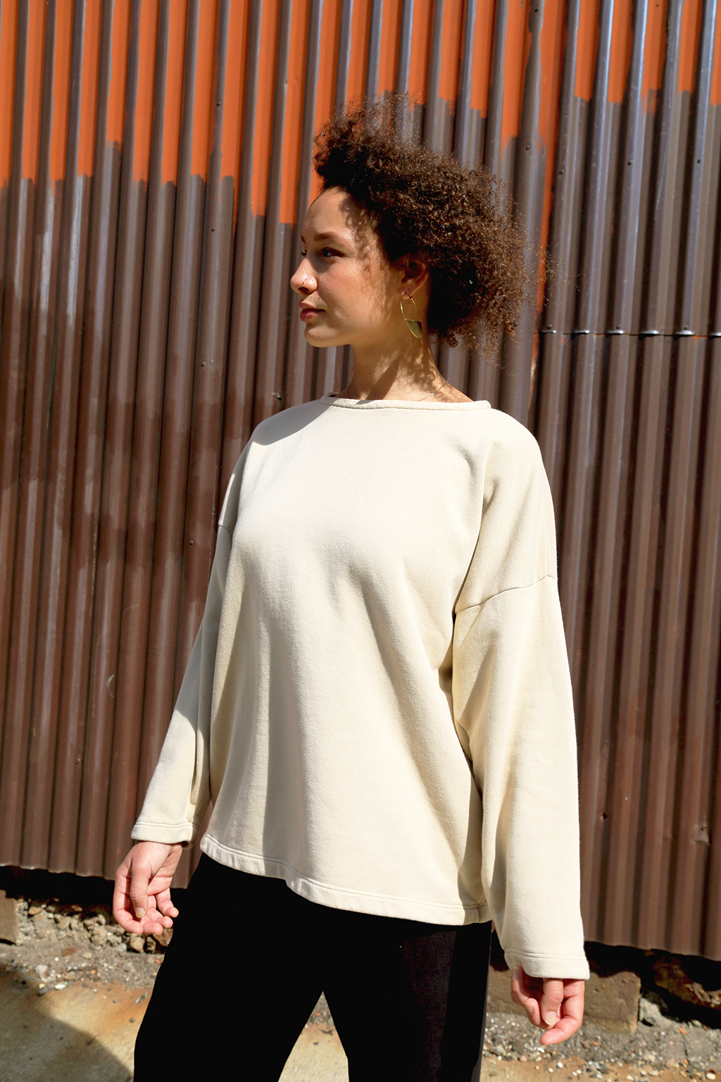 Boyfriend Pullover in Natural