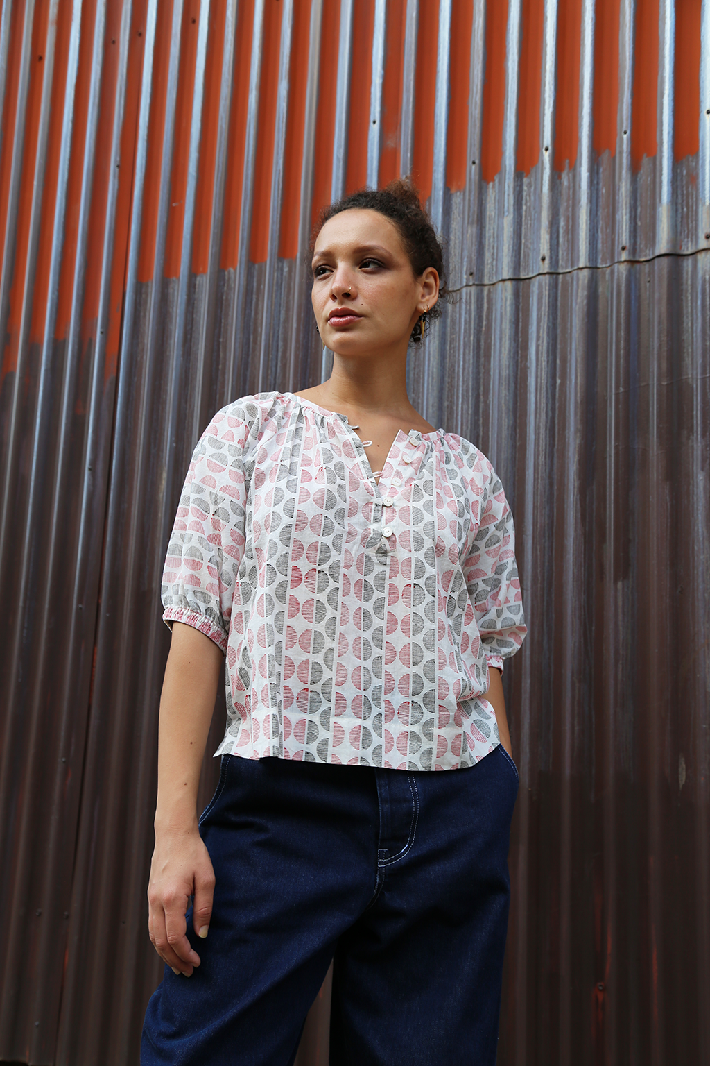 Circe Blouse in Half Moons