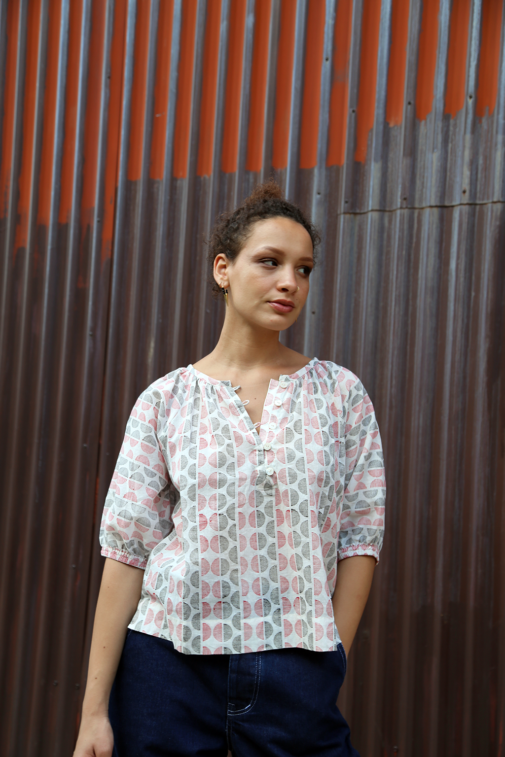 Circe Blouse in Half Moons