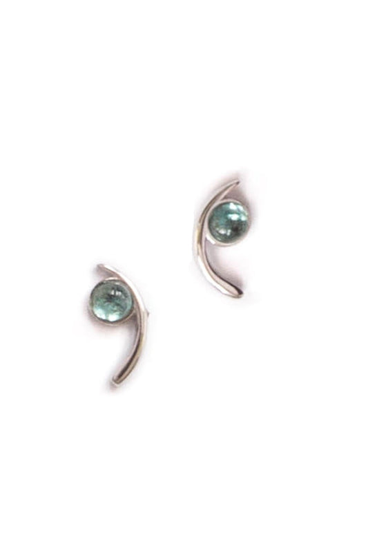 Tourmaline Cove Studs Silver