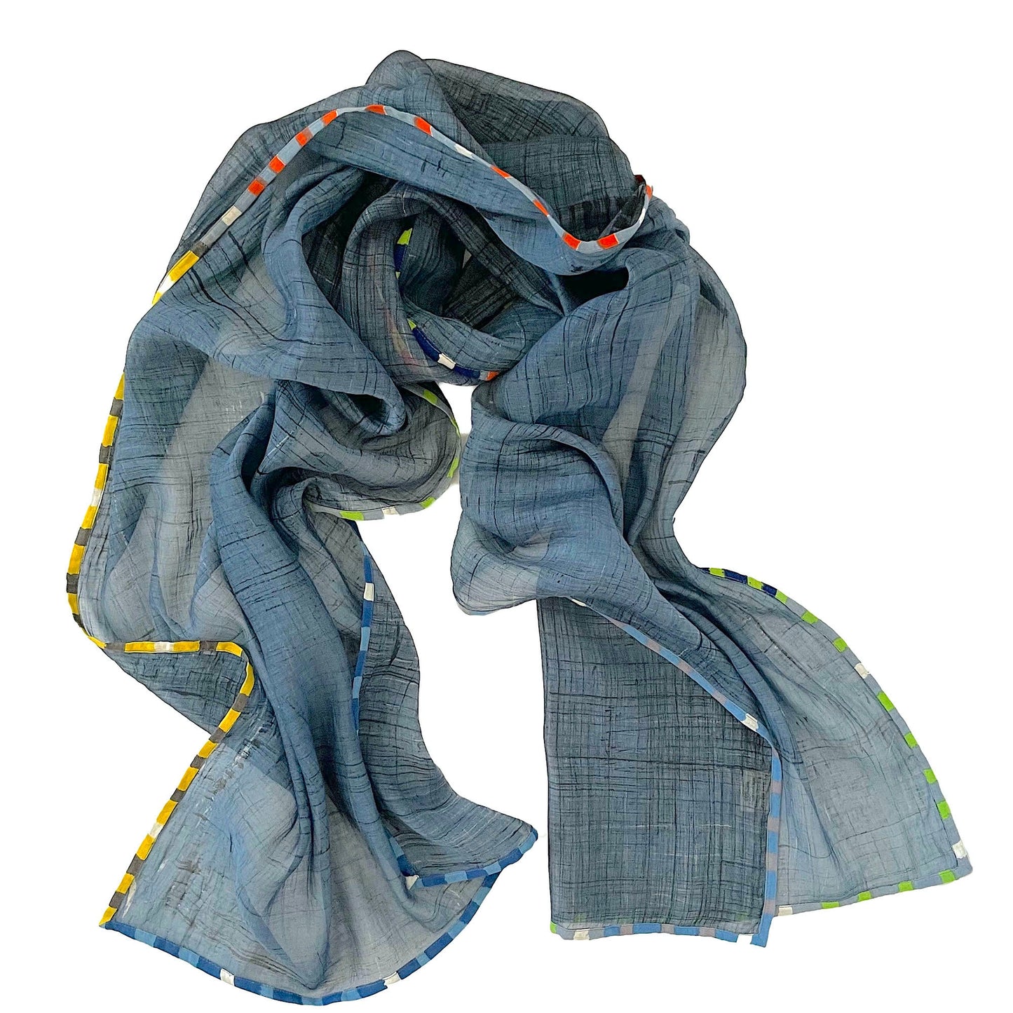Cotton Silk Scarf in Eucalyptus