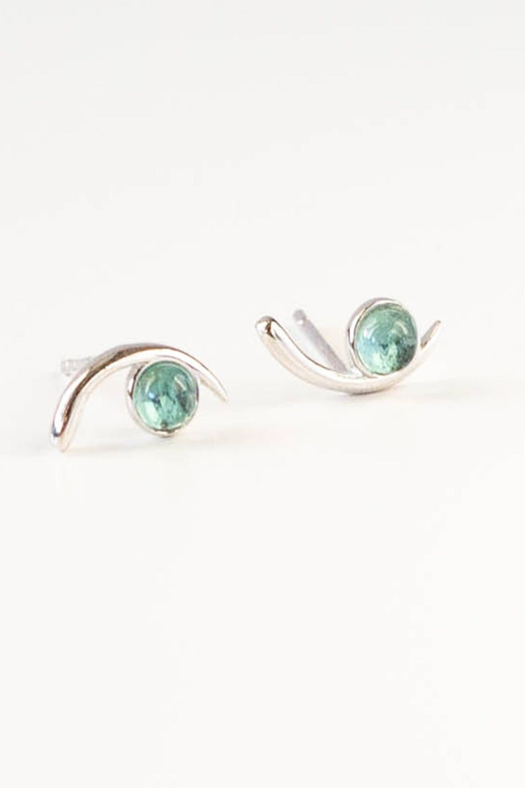 Tourmaline Cove Studs Silver