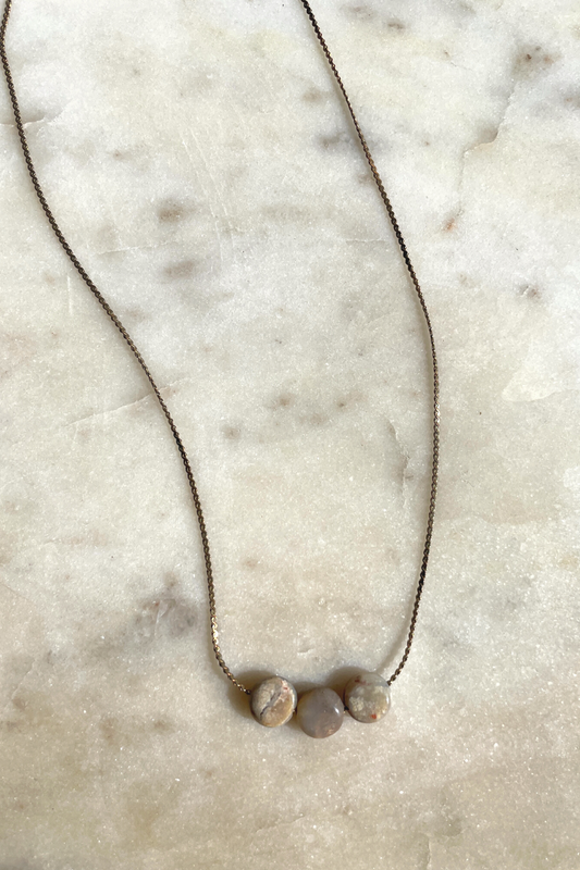 Three Dot Necklace Picture Jasper