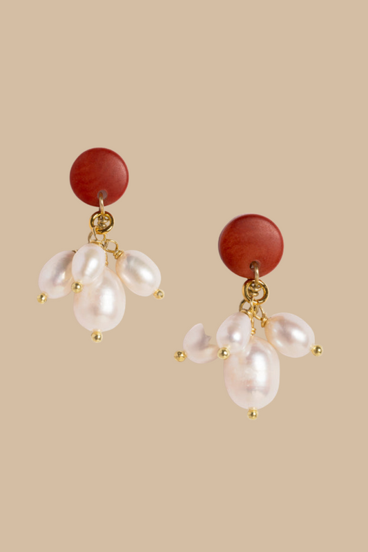 Madeline Earrings, Dahlia